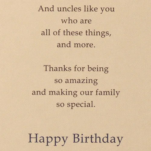 Miniatura 3 de American Greetings Tarjeta de cumpleaños para tío (Everything You Wish)