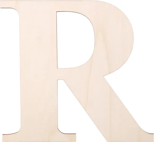 Miniatura 23 de Letra de madera de 12 pulgadas, letras de madera para decoración de pared, letras de madera en blanco sin terminar de 1/5 pulgadas para decoración