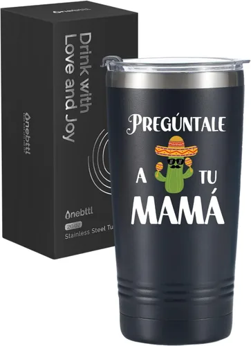Miniatura 8 de Onebttl Regalo para papá, vaso de acero inoxidable con tapa, 20 onzas, regalos para papá, día del padre, regalos para papá mexicano para Navidad