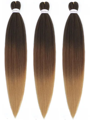 Miniatura 60 de Alrence Cabello estirado para hacer trenzas, trenza larga de 30 pulgadas, 8 paquetes, extensiones profesionales de trenzado de cabello sintético, 1b#
