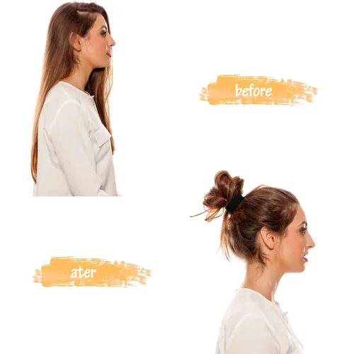 Miniatura 4 de Lazos negros para el cabello para mujeres y niñas, bandas elásticas para cabello grueso, pesado largo o rizado, 20 unidades Large_Negro
