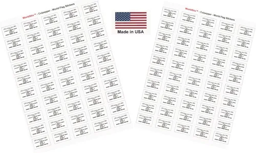Miniatura 236 de 100 calcomanías de la bandera de Alaska; 1.5" x 1" hechas en Estados Unidos, calcomanías autoadhesivas de la bandera del estado para álbumes