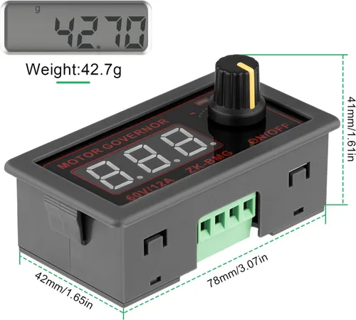 Miniatura 4 de PWM Controlador de velocidad del motor DC 12V 24V 60V 500W Motor eléctrico Regulador de control de velocidad Controlador de velocidad de potencia