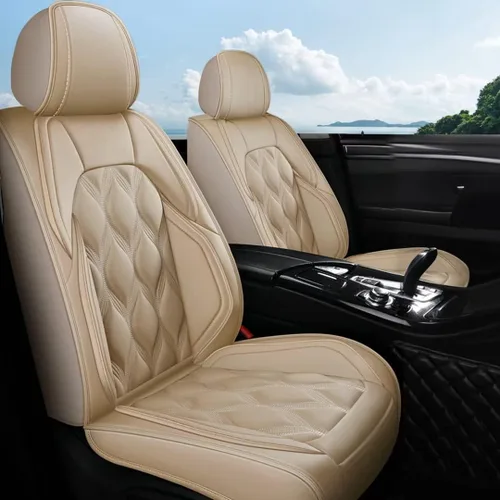 Miniatura 17 de AOMSAZTO Fundas de asiento de automóvil, 2 asientos delanteros, ajuste personalizado para Volkswagen Jetta 2007-2026, fundas de cojín de cuero