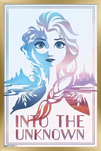 Miniatura 21 de Trends International Disney Frozen 2 - Póster de pared con texto en inglés "Into the Unknown", 14.725 x 22.375 pulgadas, versión enmarcada de madera