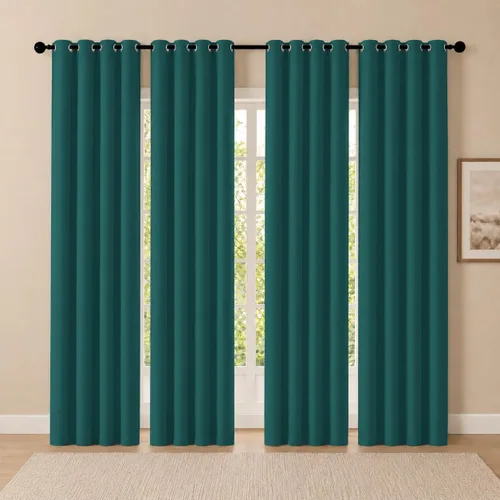 Miniatura 108 de Cortinas de oscurecimiento de habitación de 45 pulgadas de largo para dormitorio y sala de estar, cortinas térmicas aislantes con ojales