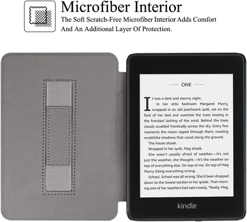 Miniatura 3 de Funda para Kindle Paperwhite 2018, delgada funda protectora de piel sintética con función de apagado y encendido automático para Kindle Paperwhite