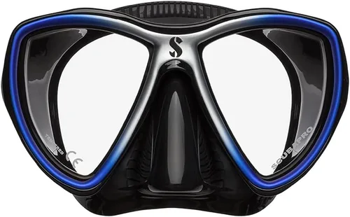 Miniatura 2 de SCUBAPRO Synergy - Mini máscara de buceo con correa cómoda (negro/plateado con falda negra)