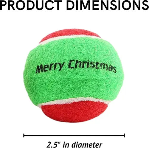 Miniatura 6 de Midlee Pelotas de tenis para perros Merry Christmas (Regular)