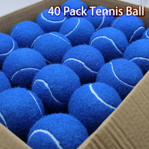 Miniatura 2 de SHYUJAJIE Pelotas de tenis, paquete de 40 pelotas de entrenamiento de tenis, pelotas de tenis de alta elasticidad para principiantes, pelotas
