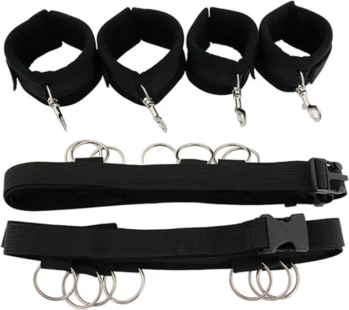 Miniatura 2 de Colchón de amarre sexual tamaño King para adultos y parejas, juego sexual para cama, bandas de resistencia sexual con correa de tobillo para esposas