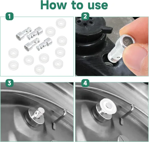 Miniatura 3 de Sello de válvula de flotador para piezas de repuesto de olla instantánea con junta de 10 selladores Pressure Cooker Silicone Pressure Valve