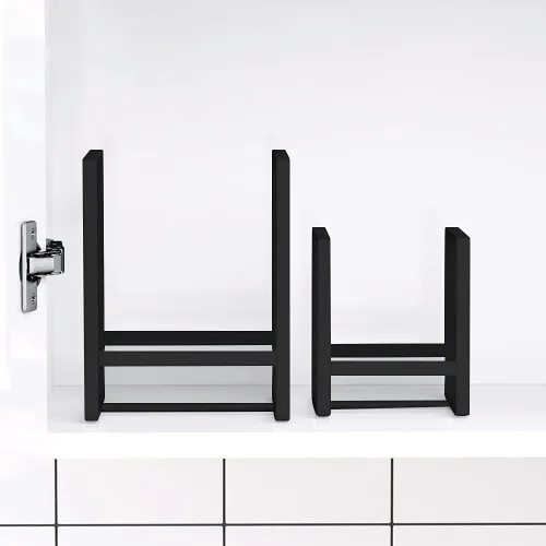 Miniatura 4 de 2PCS Organizador de Soportes para Platos, Estante de Exhibición y Almacenamiento de Platos de Metal para Secado para Gabinete, Mostrador y Armario