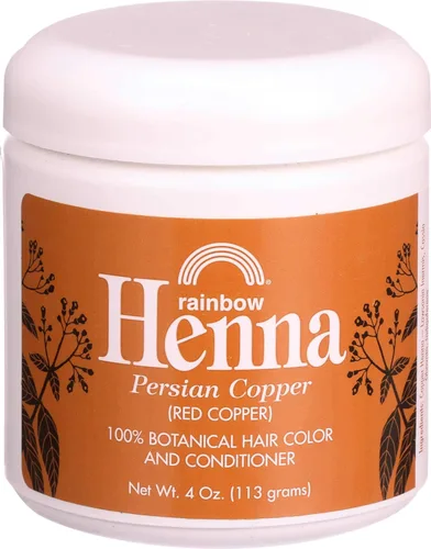 Rainbow Research Tinte y acondicionador de cabello de henna persa, rojo cobre, 4 onzas líquidas Cobre rojizo