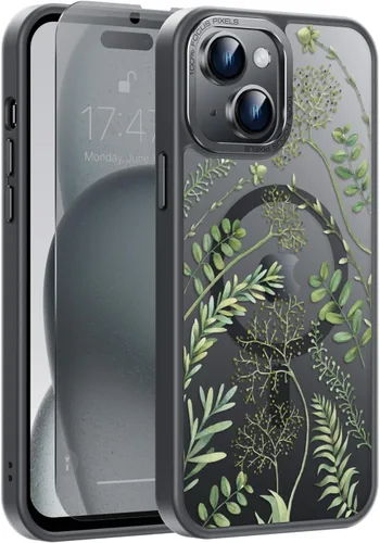 Miniatura 36 de Goodon Funda para iPhone 17 Pro con protector de pantalla de privacidad, compatible con Magsafe, a prueba de golpes, translúcida mate, bonita funda
