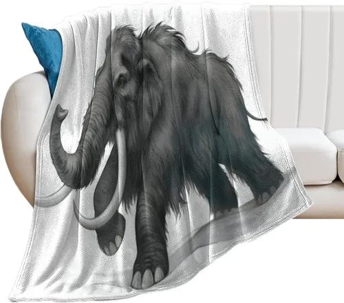 Miniatura 12 de Black Mammoth Elephant Walk Ultra Soft Flannel Fleece Bed Blanket Lightweight Cozy Throw for Sofa Couch Bedroom Premium Plush All Season Comfort
