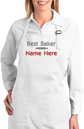 Miniatura 9 de Delantal de cocina bordado personalizado con nombre personalizado, un gran regalo para adultos, calidad premium