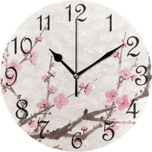 Miniatura 8 de susiyo Reloj de pared de alpaca con diseño de llama, con diseño de animales, silencioso, redondo, sin tictac, funciona con pilas, creativo