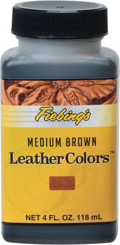 Fiebing's LeatherColors 4oz - Tinte de cuero penetrante y permanente a base de agua para zapatos, botas, cinturones, bolsos, muebles