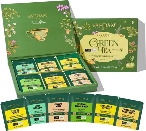 Miniatura 16 de VAHDAM Top 9 Exotic Loose Leaf Tea Sampler (más de 18 tazas) Mezclas florales y afrutadas con delicioso sabor Caliente y helado Perfecto
