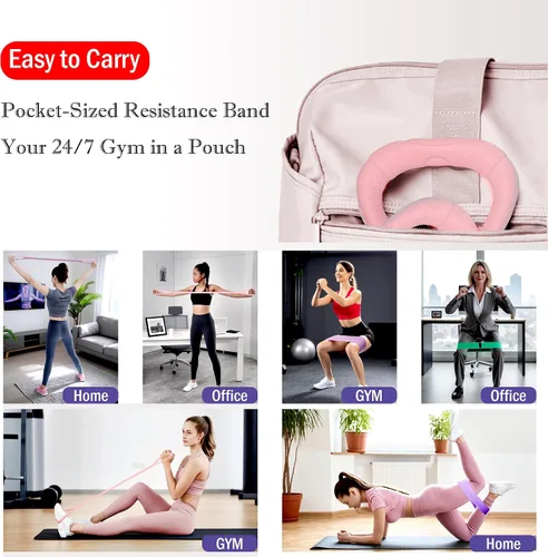 Miniatura 7 de Juego completo de bandas de resistencia para mujeres y hombres, bandas profesionales de entrenamiento para la parte superior e inferior del cuerpo