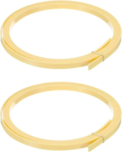 MECCANIXITY Tira de Borde Decorativo de Plástico para Guitarra 1650x6x1.5mm para Guitarra Acústica Clásica Amarilla, Juego de 2 Amarillo