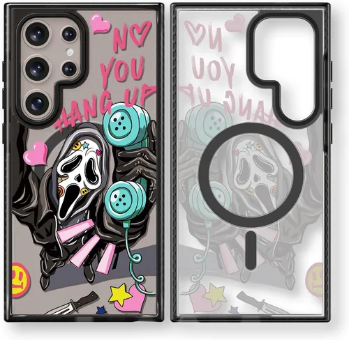 Miniatura 187 de Rosarnnah Funda compatible con Samsung Galaxy S24 Ultra, bonita estética, a la moda, divertida funda con estampado de gatito y gato, duradera a