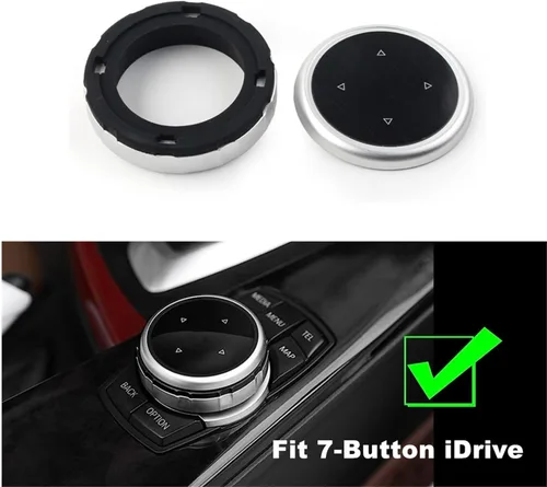 Miniatura 2 de Cubierta de botón de interruptor de perilla multimedia más grande compatible con BMW