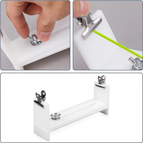 Miniatura 4 de PEUTIER Plantilla de pulsera, kit de pulseras de paracaídas ajustables en forma de U, fabricante de pulseras con 2 clips para tejer cuerda