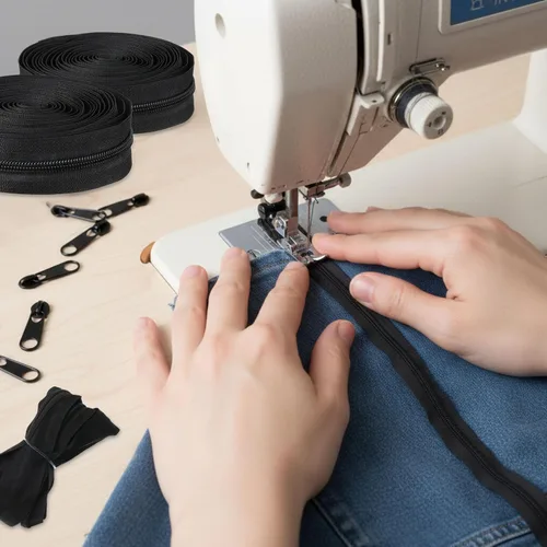 Miniatura 4 de WILLBOND 100 yardas, 20 unidades de cremalleras de costura a granel #5 cremalleras de bobina de nailon negro para coser con 200 deslizadores