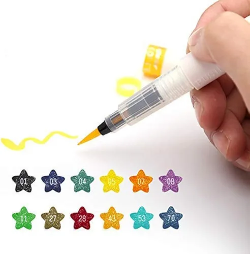 Marcador artístico de 12 colores Wink of Stella Brush Glitter Marker Pen para brillo brillante a letras proyecto de estampado