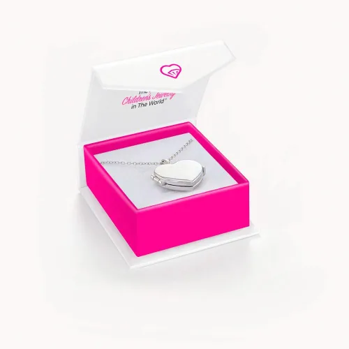 Miniatura 6 de Collar de plata de ley 925 con colgante de corazón pulido de 16 pulgadas para niñas jóvenes, collar con colgante de medallón para fotos