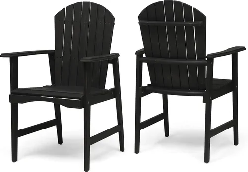 Miniatura 9 de Great Deal Furniture - Sillas de comedor Adirondack de madera de acacia resistentes a la intemperie para Pascua, para exteriores, juego de 2 Natural