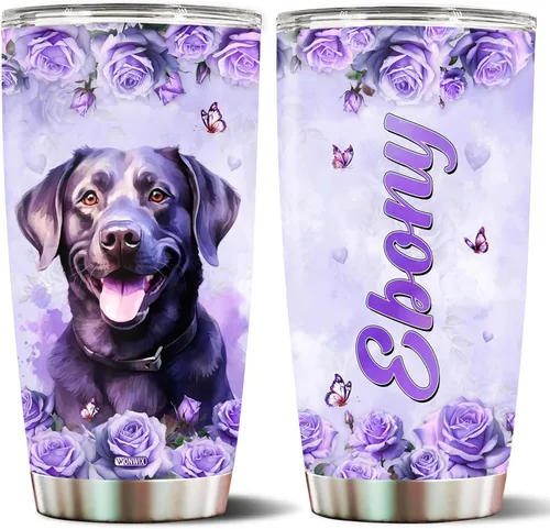 Miniatura 25 de Regalos personalizados de Beagle para mujeres, esposa, hija, mamá, niña, vaso de acero inoxidable aislado de 20 onzas, taza de viaje, taza de café