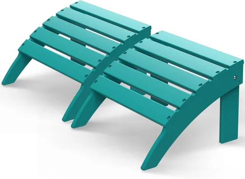 Miniatura 16 de GREENVINES Adirondack-Ottoman Plástico HDPE Reposapiés para exteriores Todo tipo de clima Reposapiés Taburete para pies Gris