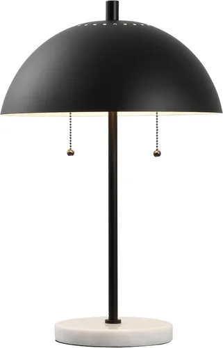Miniatura 9 de JONATHAN Y Lámpara de mesa LED de 20.7 pulgadas de mármol dorado/blanco con 2 luces para decoración moderna de noche, lámpara de escritorio