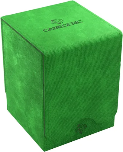 Caja de cubierta GameGenic – Squire XL Verde 100CT – Almacenamiento de tarjetas TCG, OCG, CCG duradero y resistente – Compatible con Pokemon,