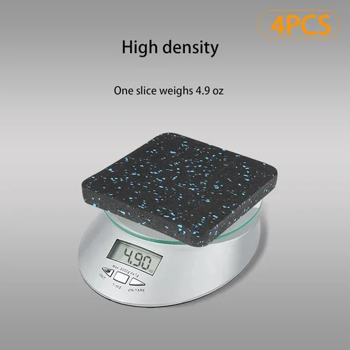 Miniatura 4 de Almohadillas para cinta de correr, tapete para equipo de ejercicio con goma de alta densidad para proteger suelos de 3.94 x 3.94 x 0.5 pulgadas