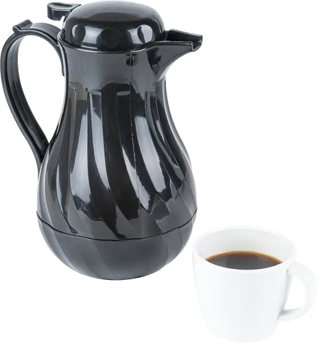 Miniatura 18 de Restaurantware Jarra térmica para café, paquete de 1 servidor de café aislado de plástico de 20 onzas con mango ergonómico, cafetera negra