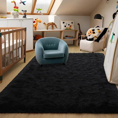 Miniatura 4 de Foxmas Alfombras de Área Suaves y Esponjosas para Dormitorio, Habitación de los Niños, Alfombra Lanuda de Felpa para Guardería, Alfombras Peludas