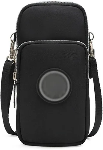 Miniatura 3 de ZGMYC Bolsa de 3 capas para teléfono celular, bolso de pulsera impermeable deportivo para el hombro, cartera