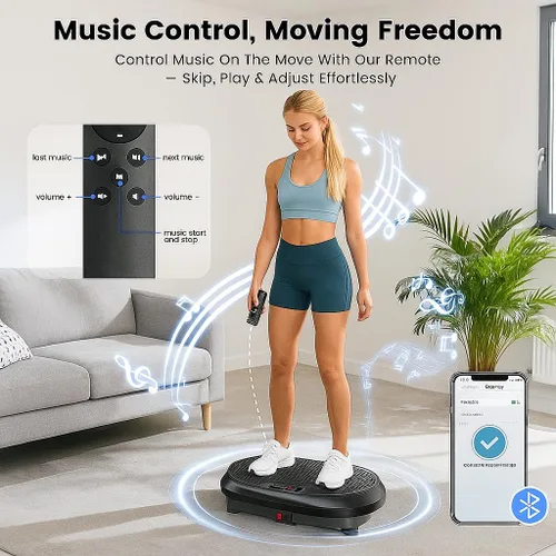 Miniatura 2 de Vibration Plate Exercise Machine, Vibrating Fitness Platform, Full Body Shaker Workout Equipment, Bluetooth Power Shaping Vibrate Plate, Board
