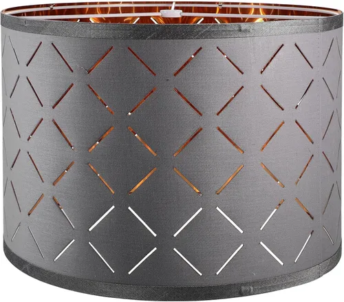 PRETYZOOM Pantalla negra de tambor para lámpara de mesa, lámpara de pie, pantallas medianas para el hogar, cubierta hueca de 13 x 9 pulgadas, araña