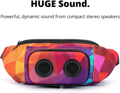 Miniatura 3 de La cangurera número 1 con altavoces. Riñonera Bluetooth para fiestas/festivales/ravos/playa/barcos. Recargable, funciona con iPhone y Android. #1