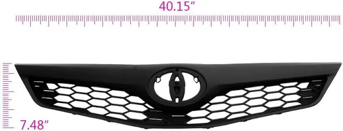 Miniatura 2 de CHEDA Conjunto de rejilla superior delantera, compatible con Toyota Camry 2012-2014 pintado parcialmente negro, SE/SE Sport, 5310106340C0