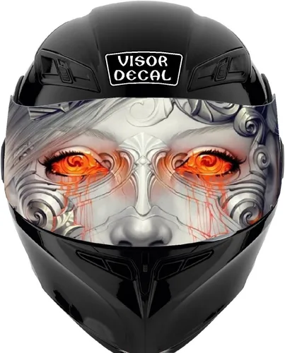 GRAPHIX EXPRESS Calcomanía gráfica para visera de robot, casco compatible con: Icon Shoei Bell HJC Scorpion AGV V2 (robot V07)