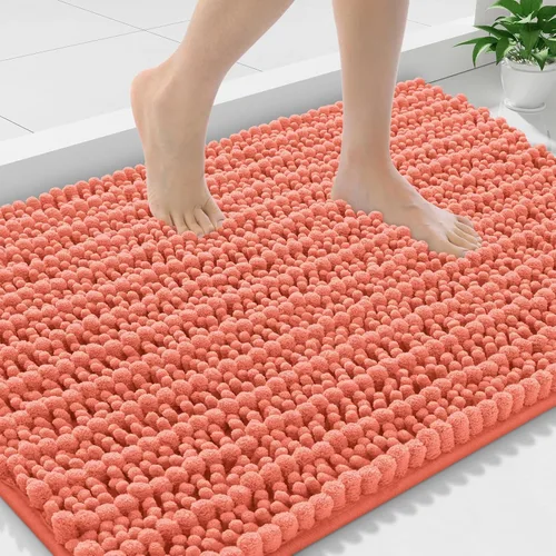 Miniatura 152 de Smiry Alfombras de Baño 24x16 pulgadas, Alfombras de Baño de Chenilla Extra Suaves y Absorbentes, Respaldo de Goma Antideslizante, Lavable a Máquina