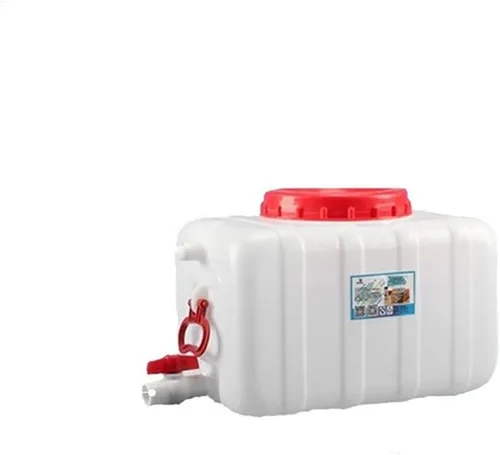 Miniatura 8 de Contenedor de agua 25L/45L/80L/110L/160L/200L Espesamiento de plástico blanco de grado alimenticio Tanque de almacenamiento rectangular Cubo de agua