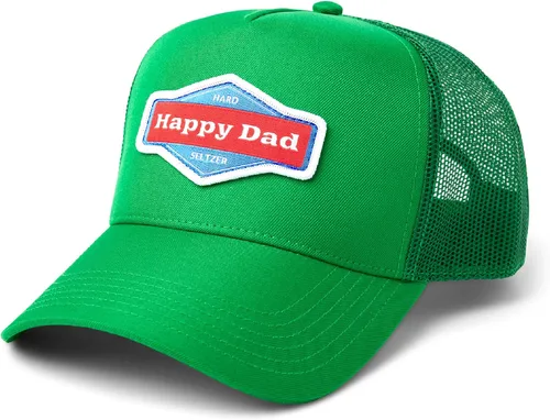 Miniatura 31 de Sombrero de camionero de Happy Dady, sombreros de moda para hombre con parte trasera de malla transpirable, cierre a presión, regalos de cumpleaños