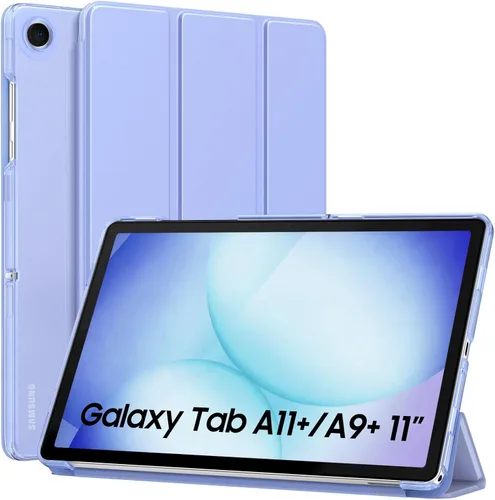 Miniatura 51 de MoKo Funda para Galaxy Tab A9+/A9 Plus de 11 pulgadas 2023, Funda Protectora Inteligente Delgada con Soporte y Carcasa Trasera Translúcida de PC
